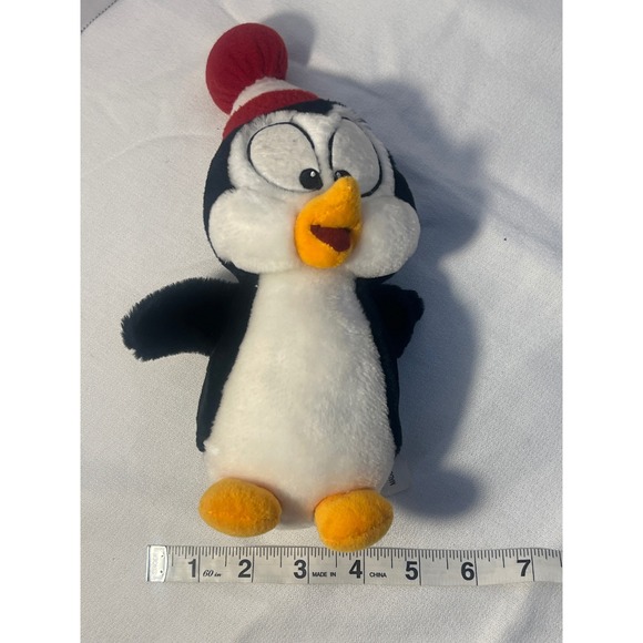Chilly Willy Penguin Plush Toy Red Striped Hat Warner Bros Cartoon Collectible - Picture 5 of 5